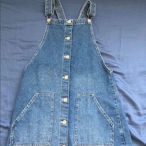 H&M denim overall dress.